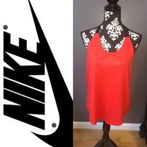 Nike Dri Fit tank racer back with logo on straps